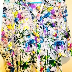 Women’s Express Portofino Neon Button Down Shirt